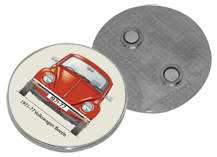 VW Beetle 1971-77 Round Fridge Magnet